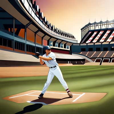 Un joueur de baseball pendant un match
