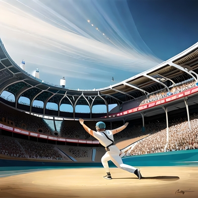Un terrain de baseball